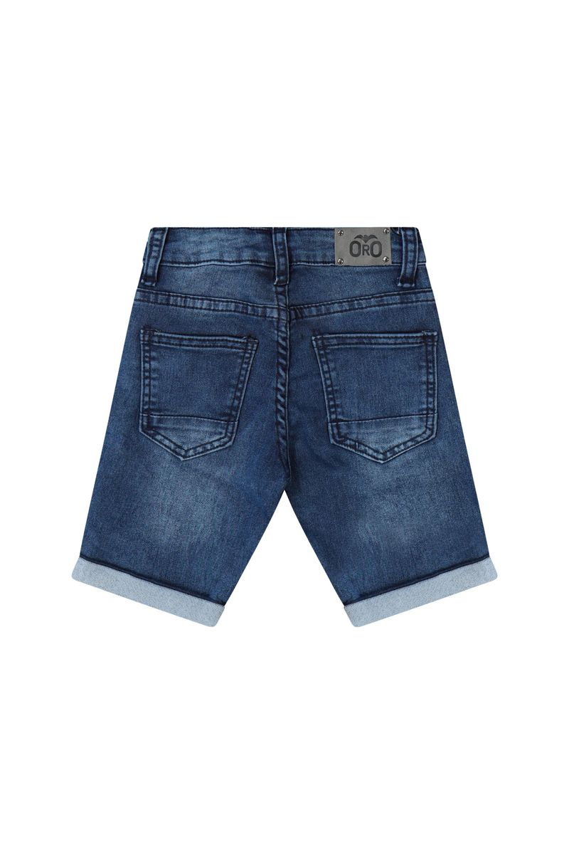 מכנסי ORO לילדים ברמודה ג'ינס blue / 8Y
