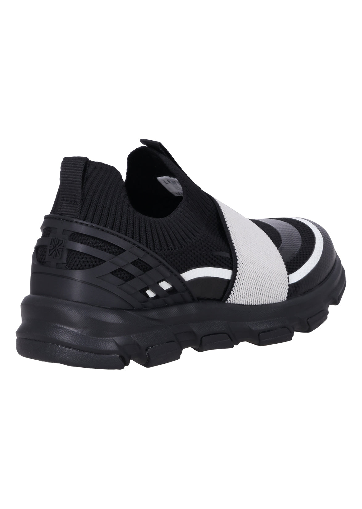 נעלי סניקרס LEVOSE בגפת סריג ורצועה רחבה לילדים BLACK / 28