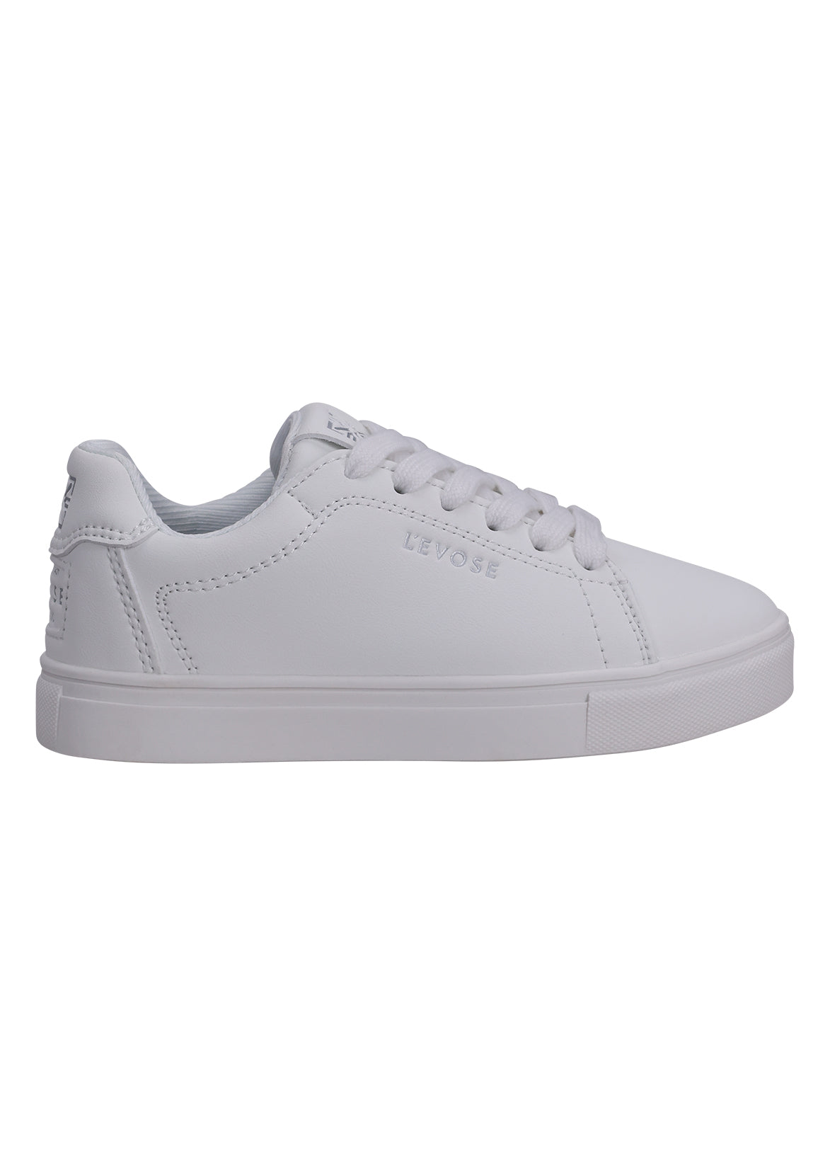נעלי סניקרס LEVOSE עם שרוכים וסוליה לבנה לילדים WHITE / 28