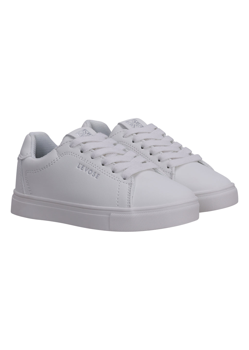 נעלי סניקרס LEVOSE עם שרוכים וסוליה לבנה לילדים WHITE / 28