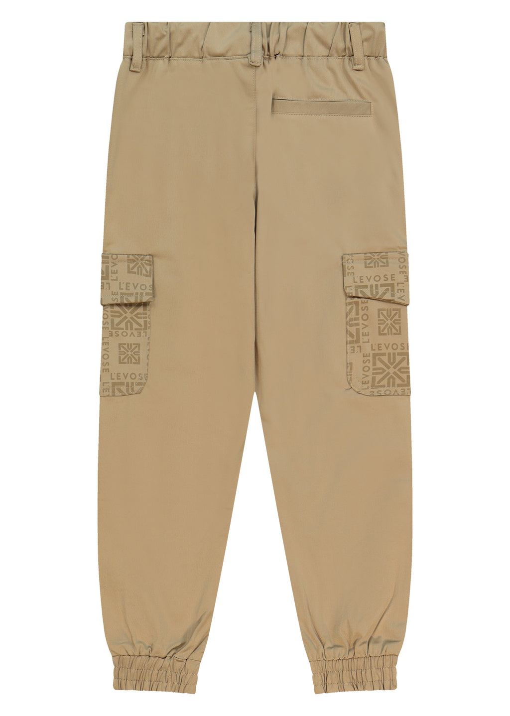 מכנסי דגמח LEVOSE פסי לוגו לילדים BEIGE / 2Y