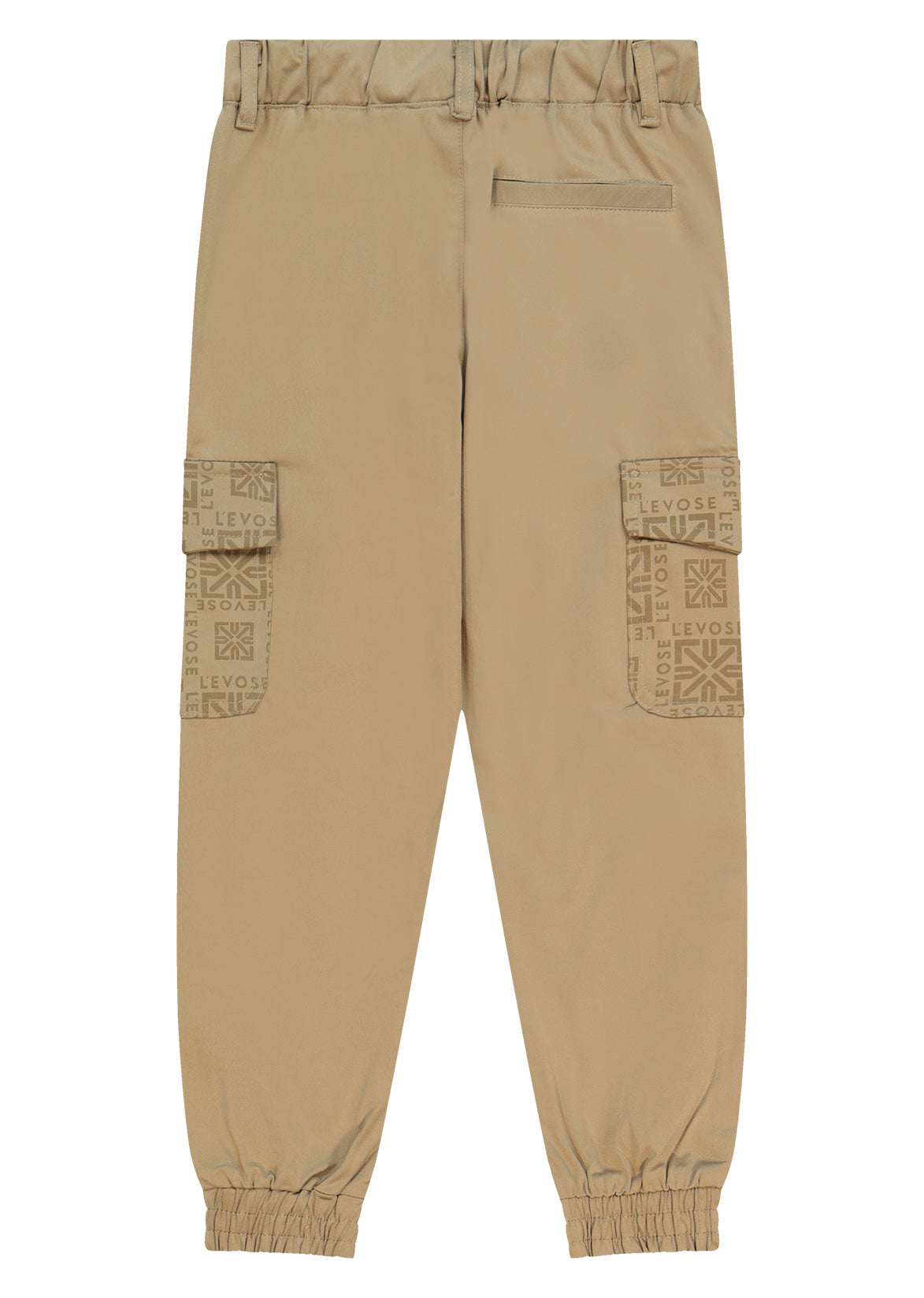 מכנסי דגמח LEVOSE פסי לוגו לילדים BEIGE / 2Y