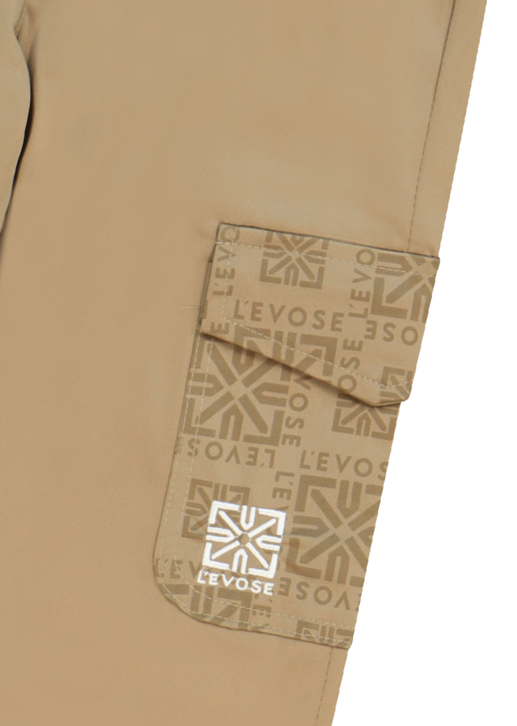 מכנסי דגמח LEVOSE פסי לוגו לילדים BEIGE / 2Y