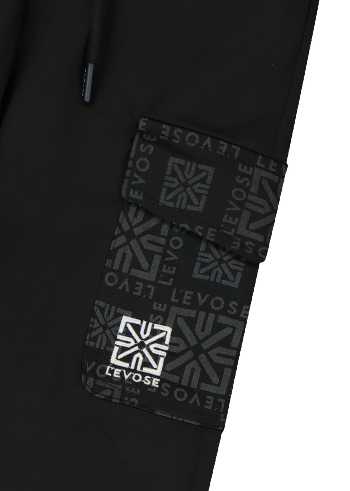 מכנסי דגמח LEVOSE פסי לוגו לילדים BLACK / 2Y