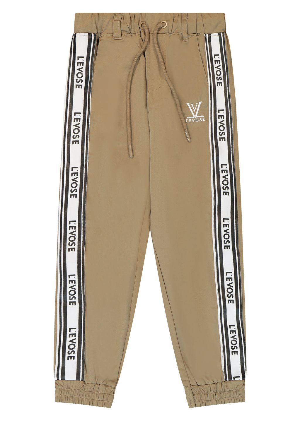 מכנסי LEVOSE פסים צד לילדים BEIGE / 2Y