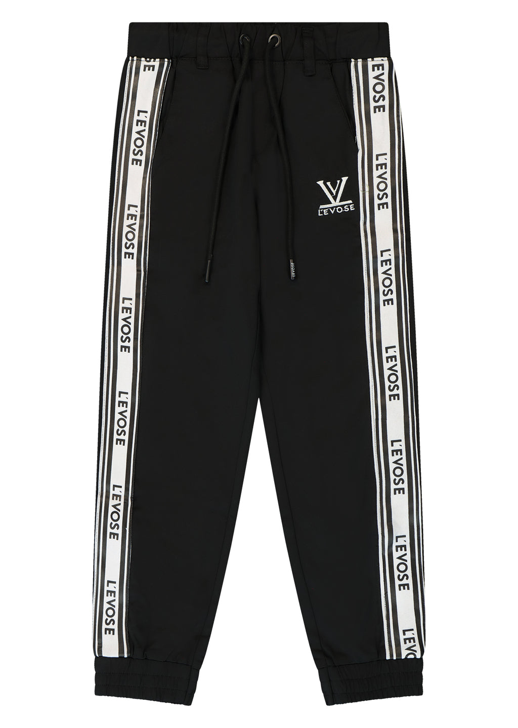 מכנסי LEVOSE פסים צד לילדים BLACK / 2Y