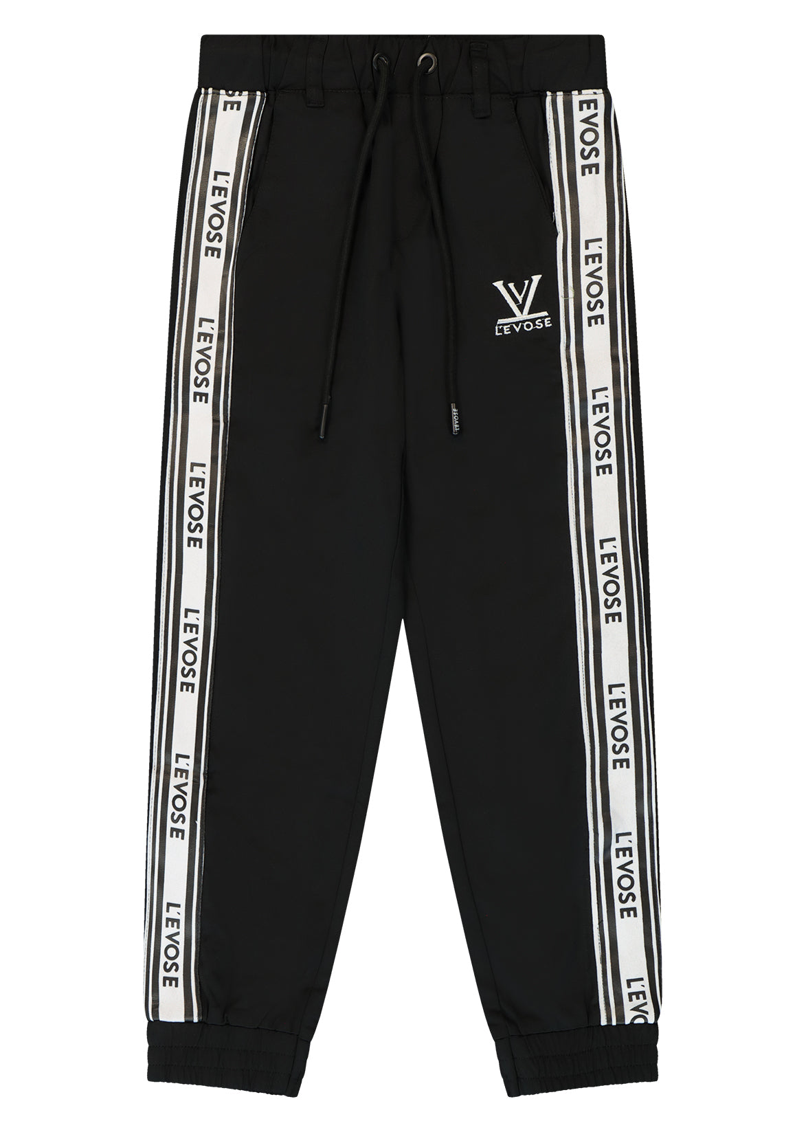 מכנסי LEVOSE פסים צד לילדים BLACK / 2Y