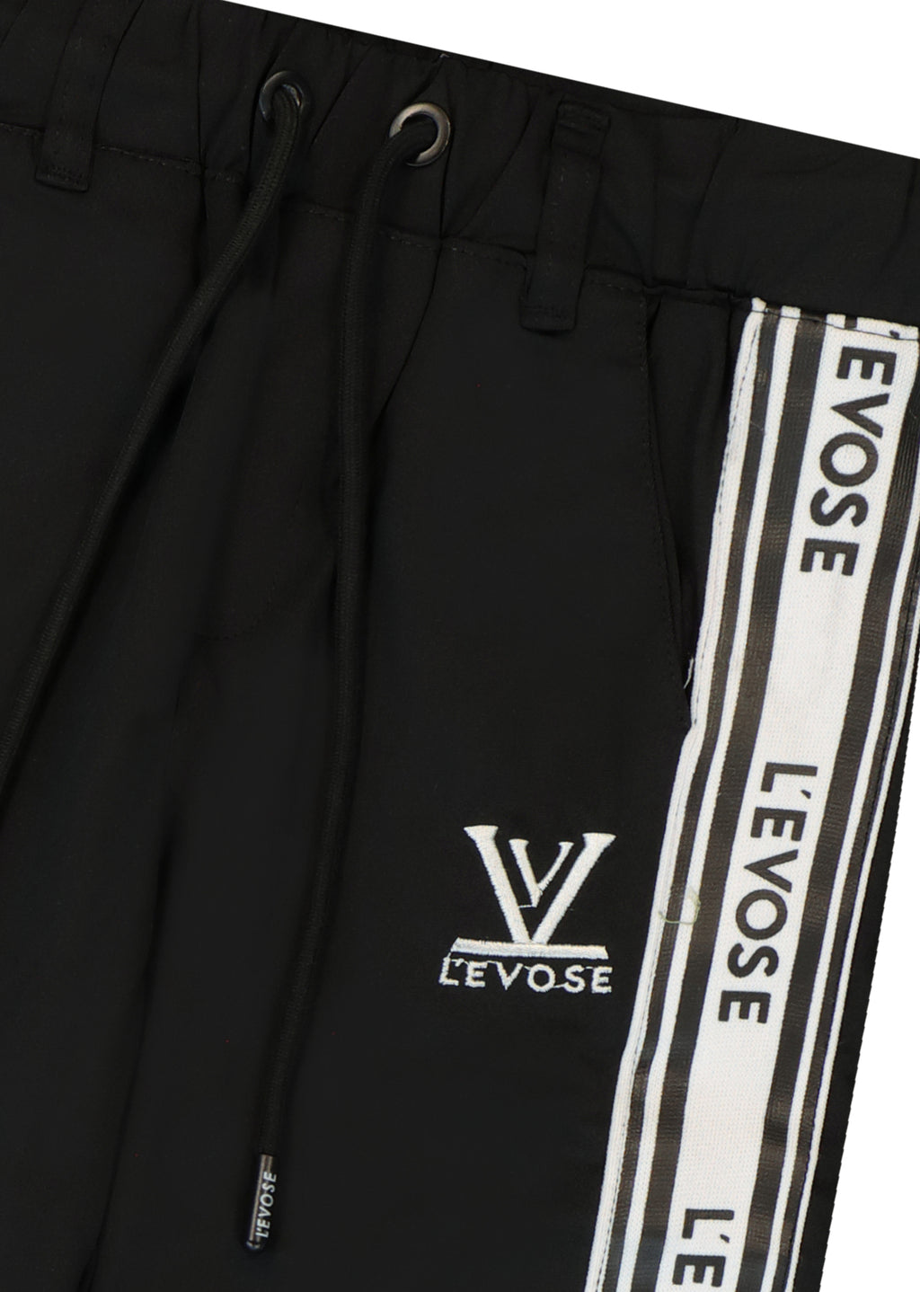 מכנסי LEVOSE פסים צד לילדים BLACK / 2Y