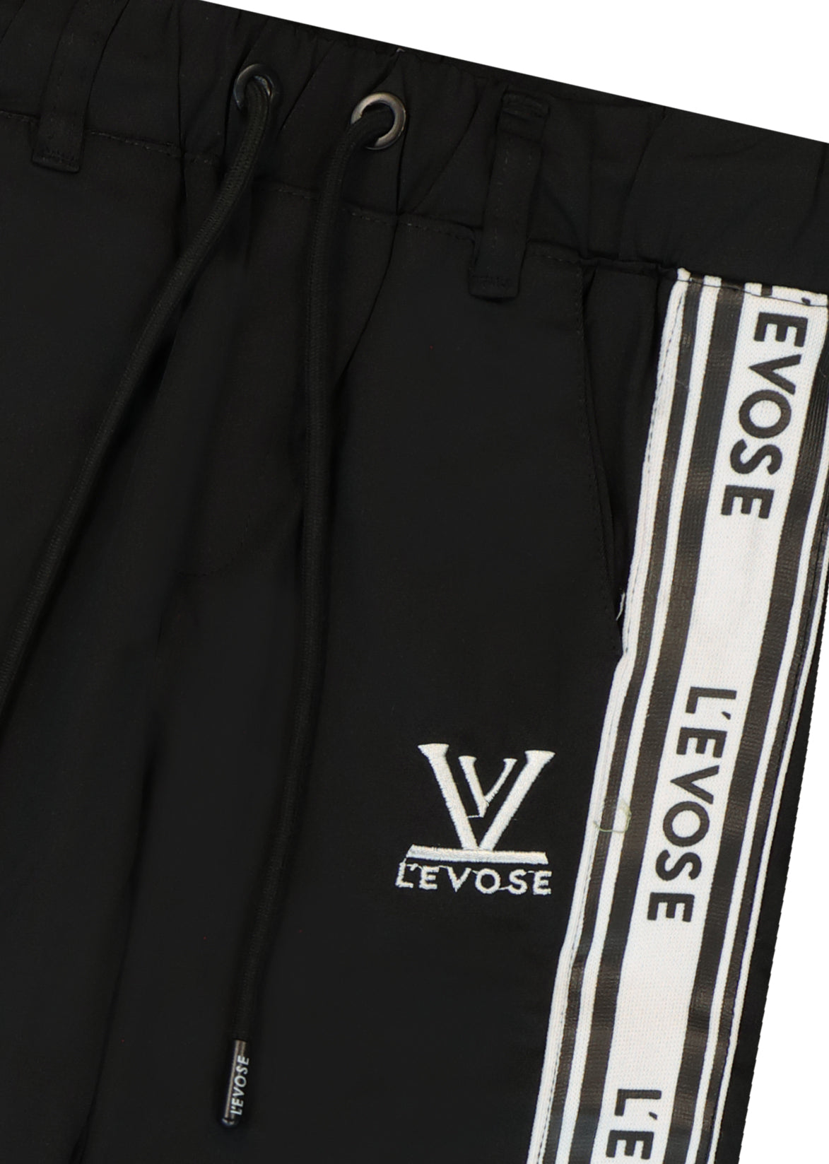 מכנסי LEVOSE פסים צד לילדים BLACK / 2Y
