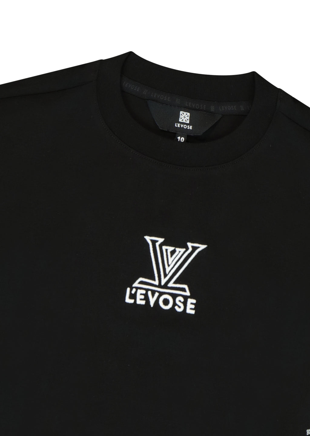 חולצת טישרט LEVOSE עיגול לוגו X לילדים BLACK / 2Y