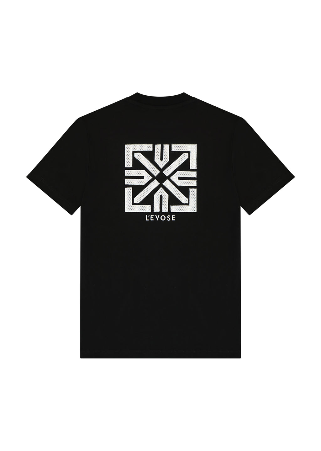 חולצת טישרט LEVOSE הדפס מונוגרם לילדים BLACK / 2Y