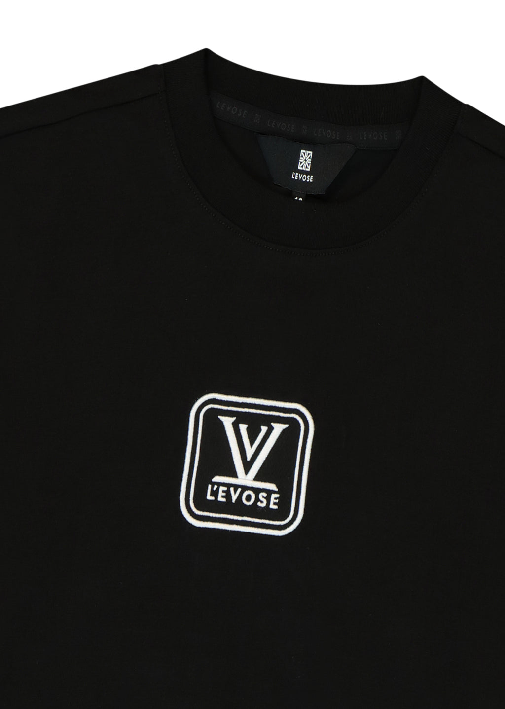 חולצת טישרט LEVOSE הדפס מונוגרם לילדים BLACK / 2Y
