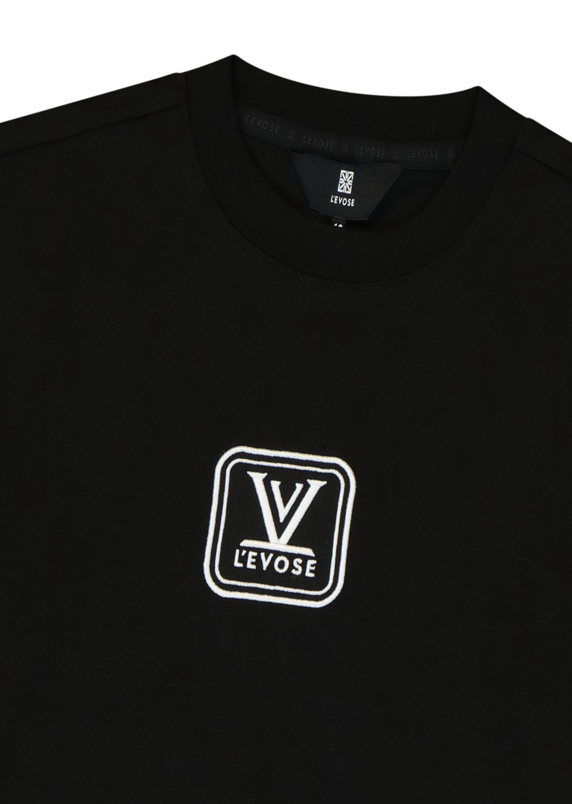 חולצת טישרט LEVOSE הדפס מונוגרם לילדים BLACK / 2Y