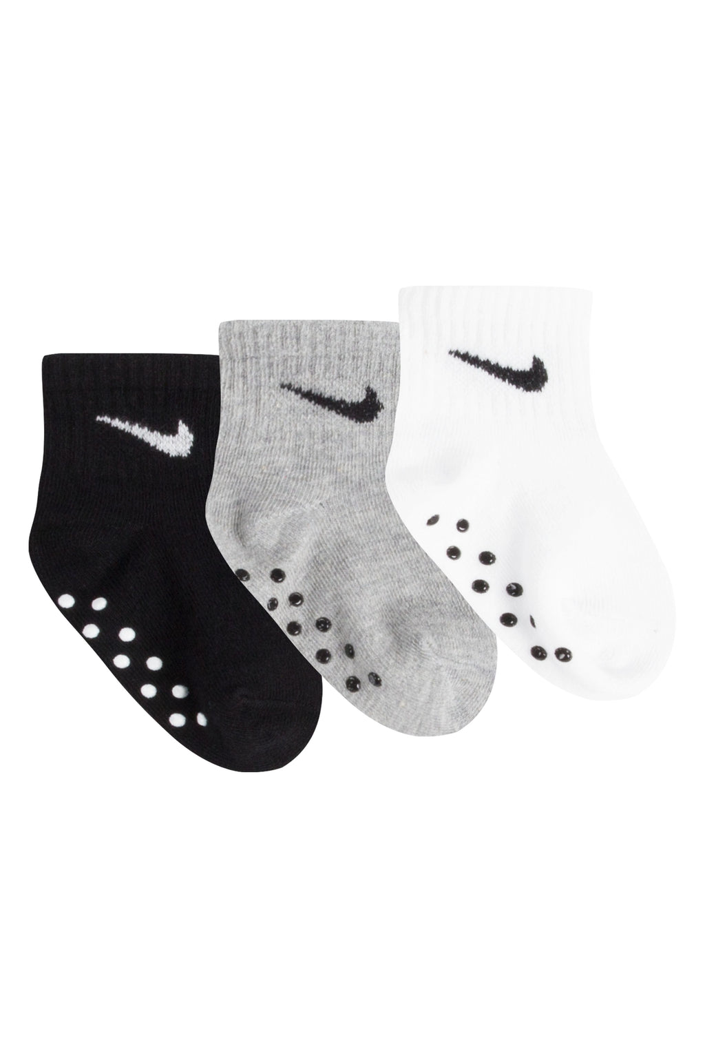 שלישיית גרבי NIKE לוגו מותג לתינוקות BLACK / 6-12M