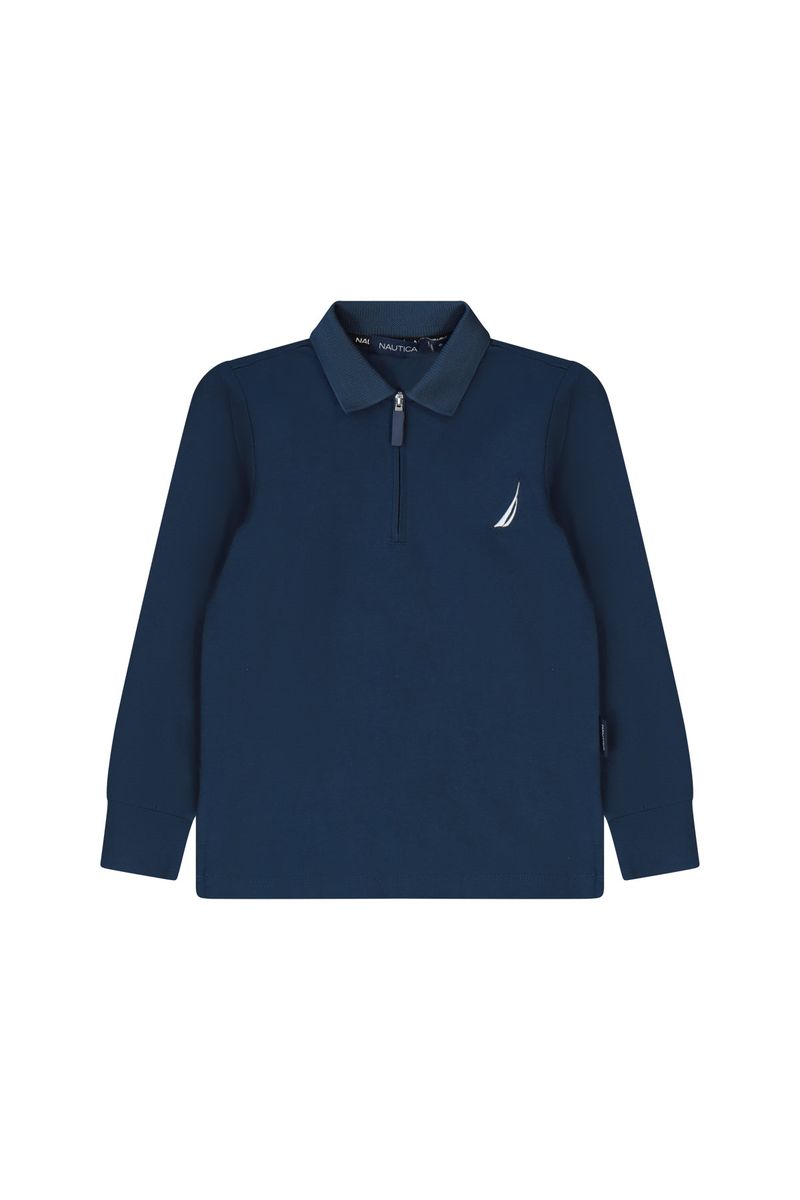 חולצת צווארון NAUTICA לוגו בצד לילדים BLUE / 2Y