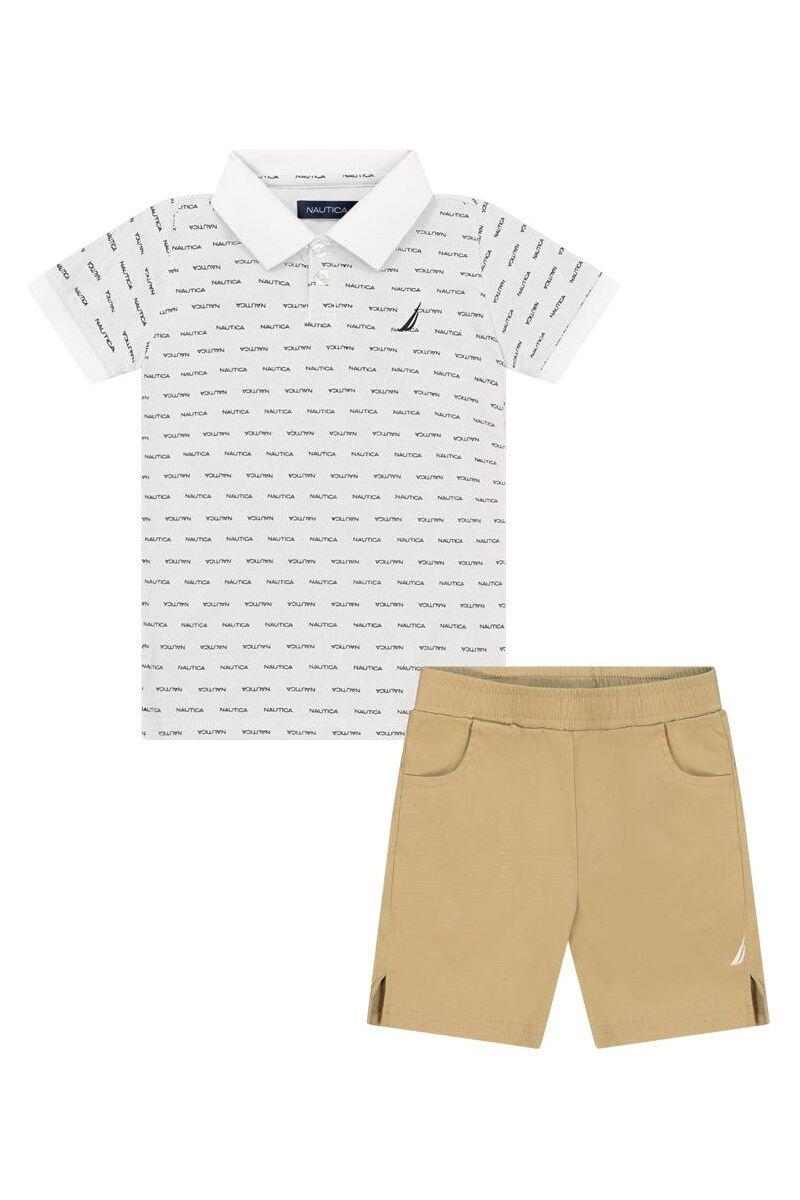 חליפת טריקו NAUTICA לוגו מלא לילדים WHITE / 2Y