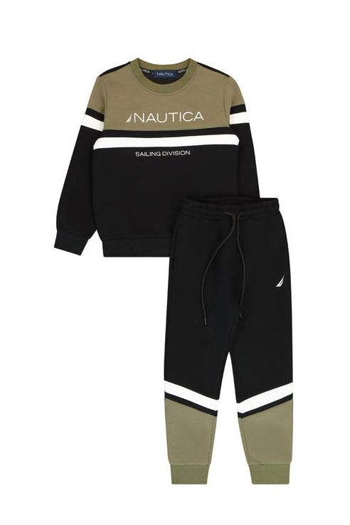 חליפת טרנינג NAUTICA הדפס באמצע לילדים