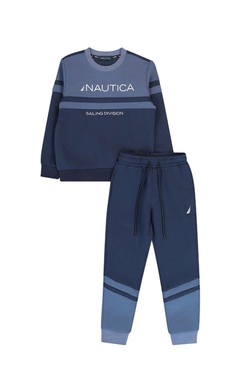 חליפת טרנינג NAUTUCA הדפס באמצע לילדים BLUE / 2Y