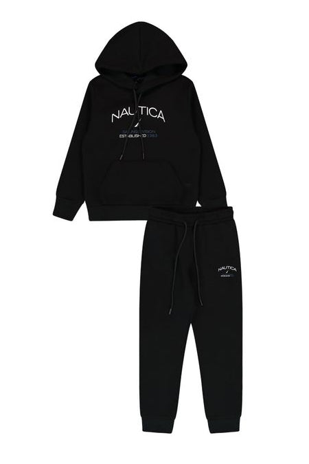 חליפת טרנינג NAUTUCA ממותגת באמצע לילדים BLACK / 2Y