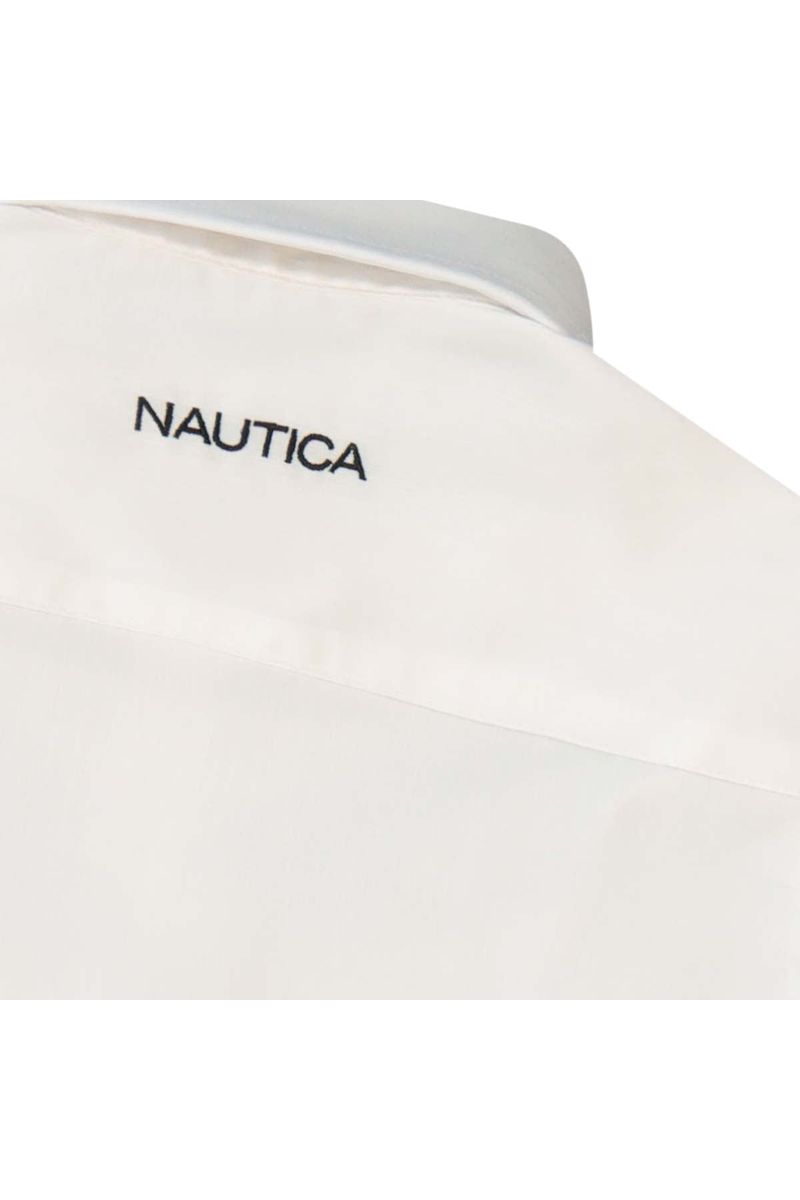 חולצה מכופתרת NAUTICA לוגו מותג בצד לילדים WHITE / 2Y