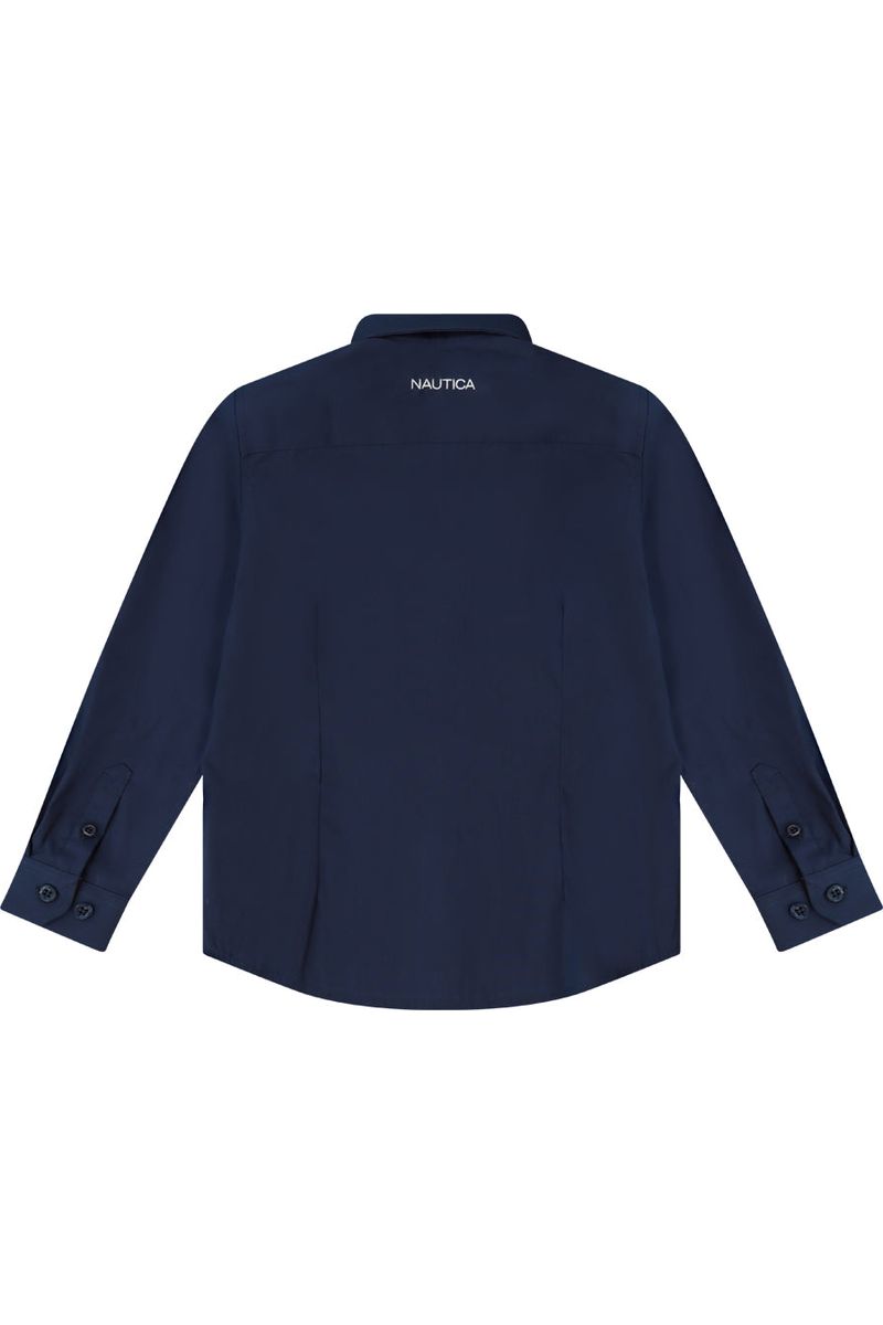 חולצה מכופתרת NAUTICA לוגו מותג בצד לילדים BLUE / 2Y