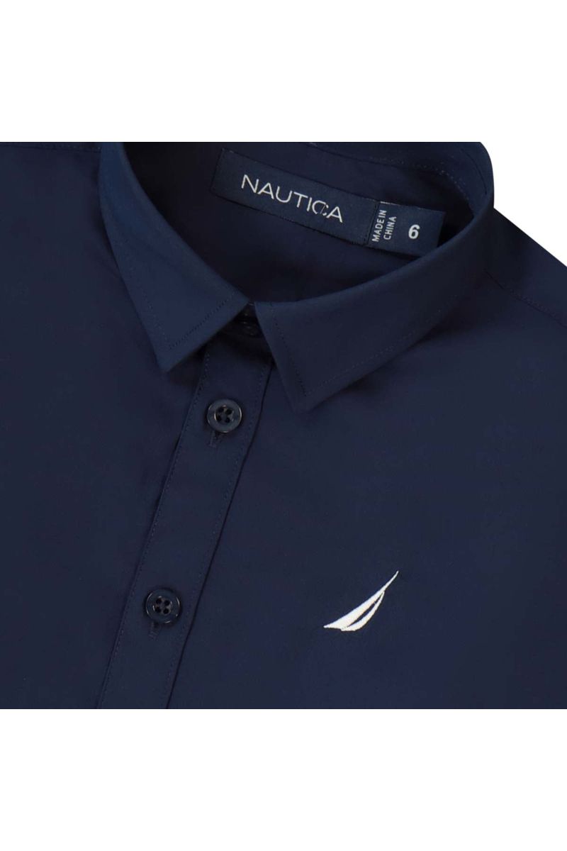 חולצה מכופתרת NAUTICA לוגו מותג בצד לילדים BLUE / 2Y