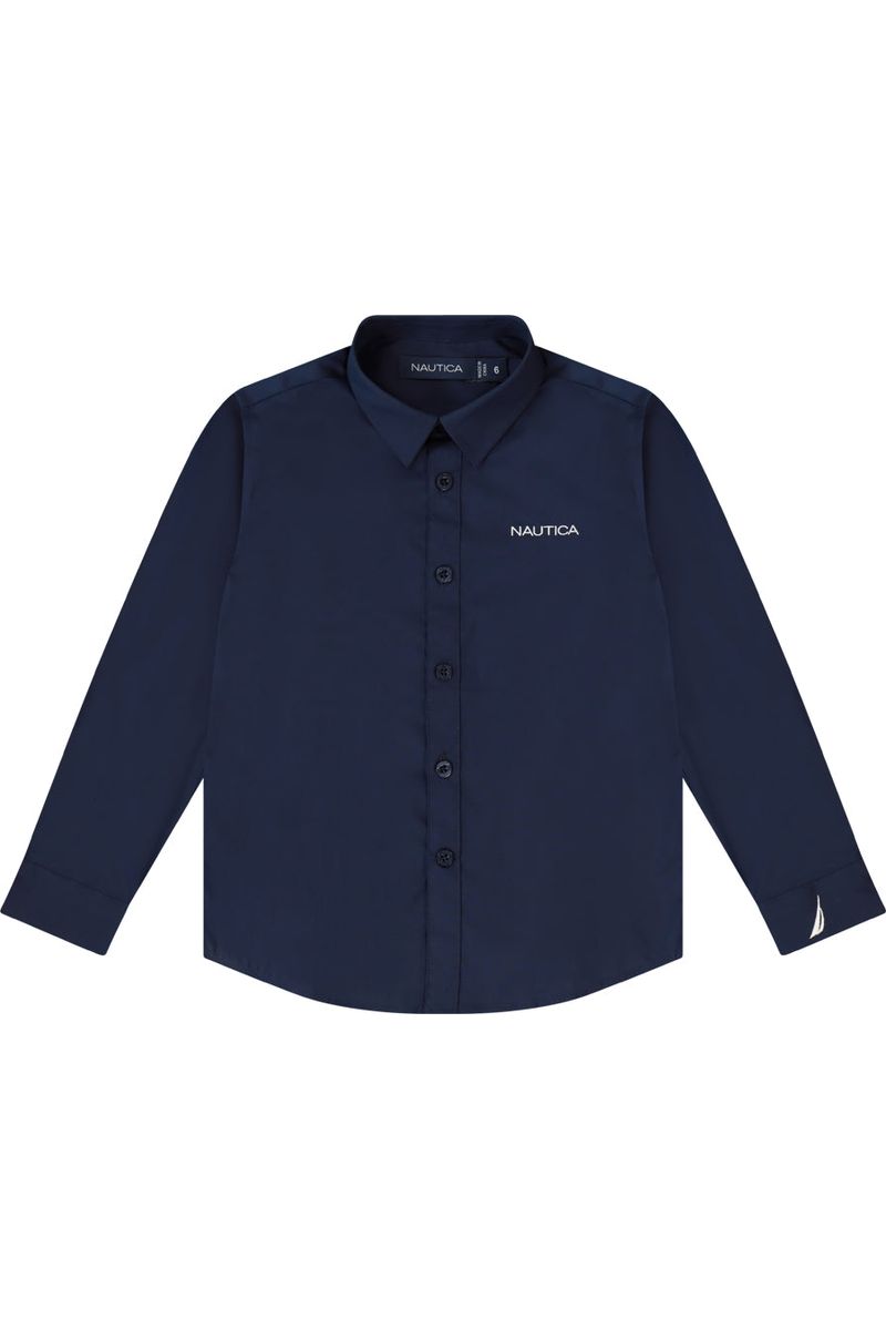 חולצה מכופתרת NAUTICA לוגו מותג בצד לילדים BLUE / 2Y