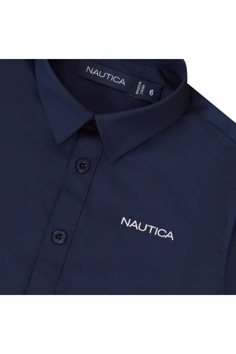 חולצה מכופתרת NAUTICA לוגו מותג בצד לילדים BLUE / 2Y