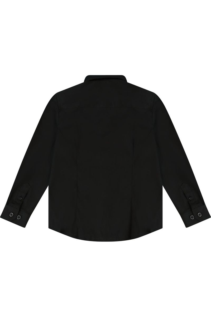 חולצה מכופתרת NAUTICA לוגו מותג בצד לילדים BLACK / 2Y