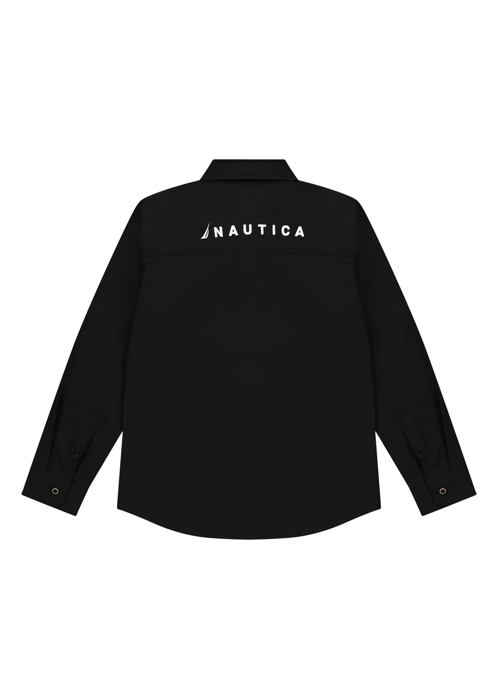 חולצה מכופתרת NAUTICA במיתוג גב גדול לילדים BLACK / 2Y