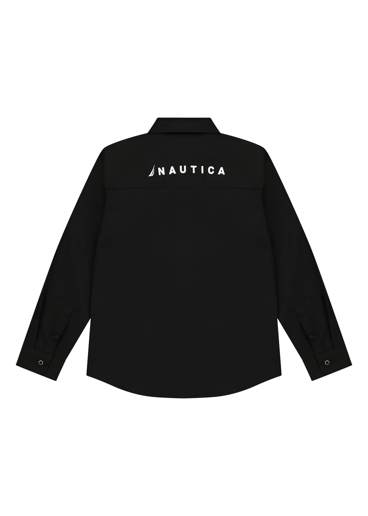 חולצה מכופתרת NAUTICA במיתוג גב גדול לילדים BLACK / 2Y