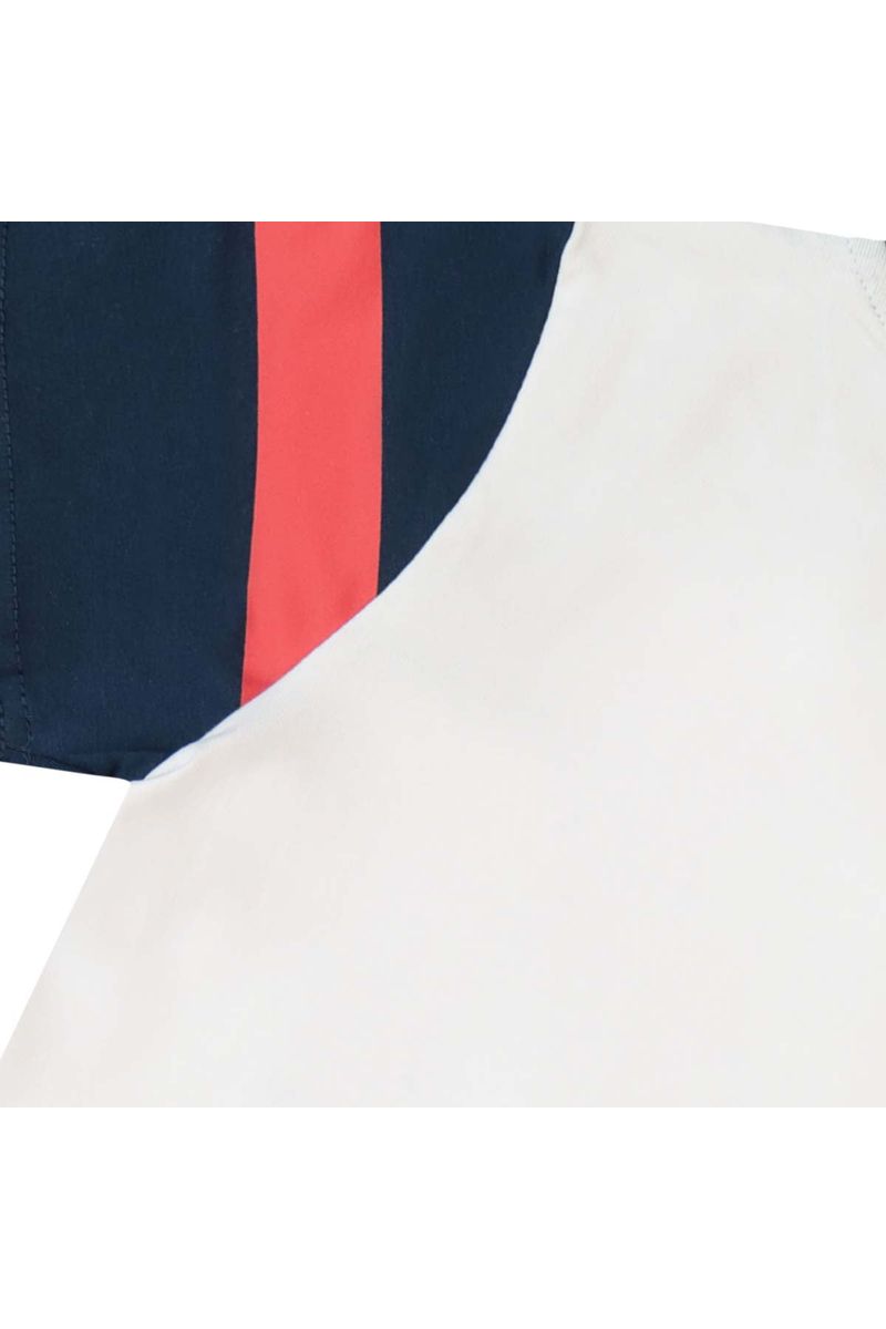 חולצת טישירט NAUTICA פס לילדים WHITE / 2Y