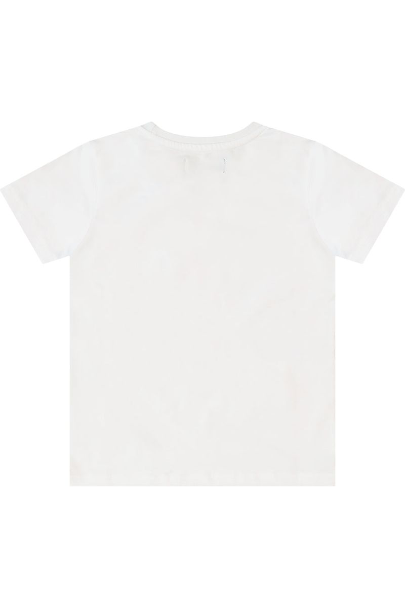 חולצת טישירט NAUTICA הדפס באמצע לילדים WHITE / 2Y