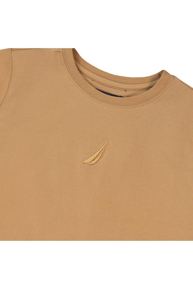 חולצת טישירט NAUTICA הדפס באמצע לילדים BROWN / 2Y