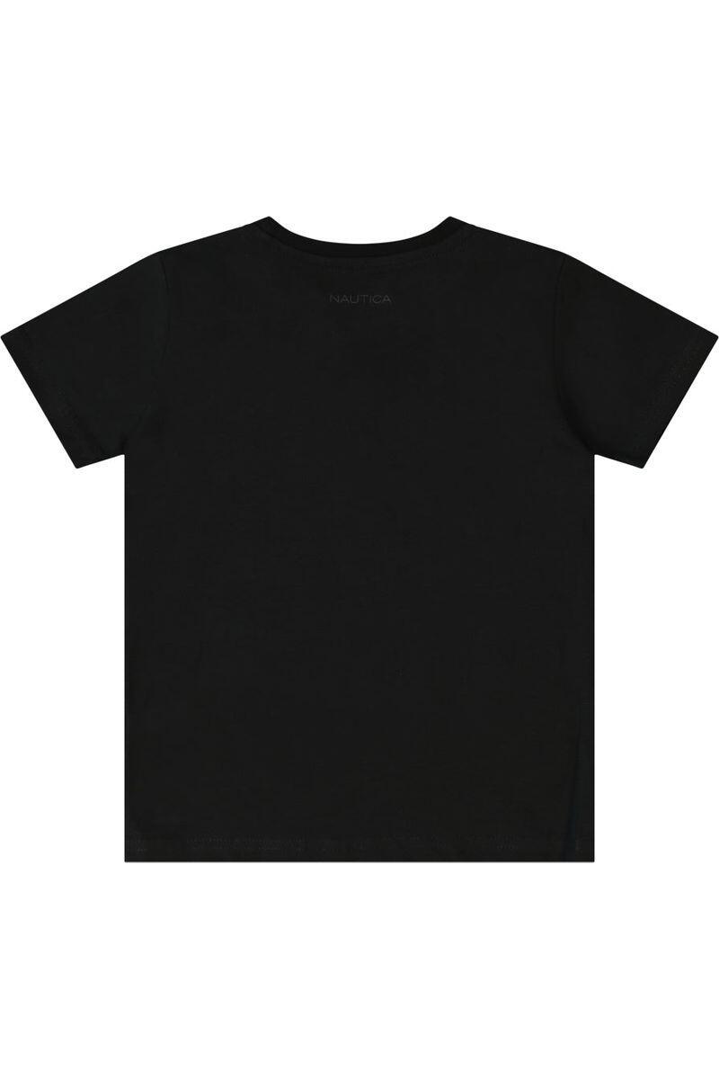 חולצת טישירט NAUTICA הדפס באמצע לילדים BLACK / 2Y