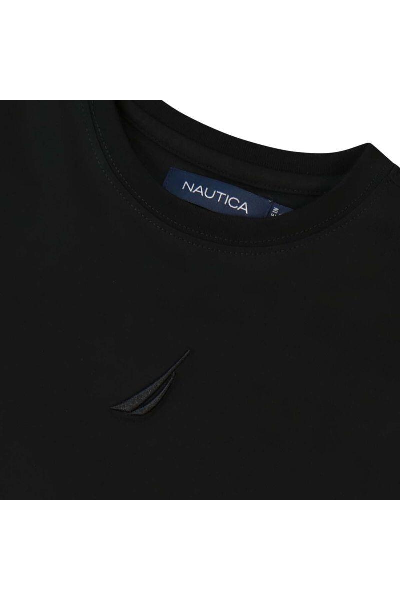 חולצת טישירט NAUTICA הדפס באמצע לילדים BLACK / 2Y