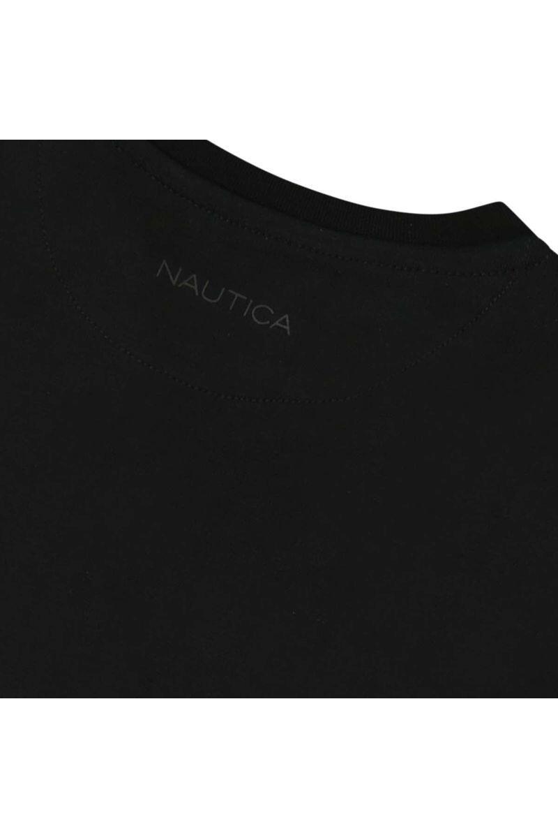 חולצת טישירט NAUTICA הדפס באמצע לילדים BLACK / 2Y
