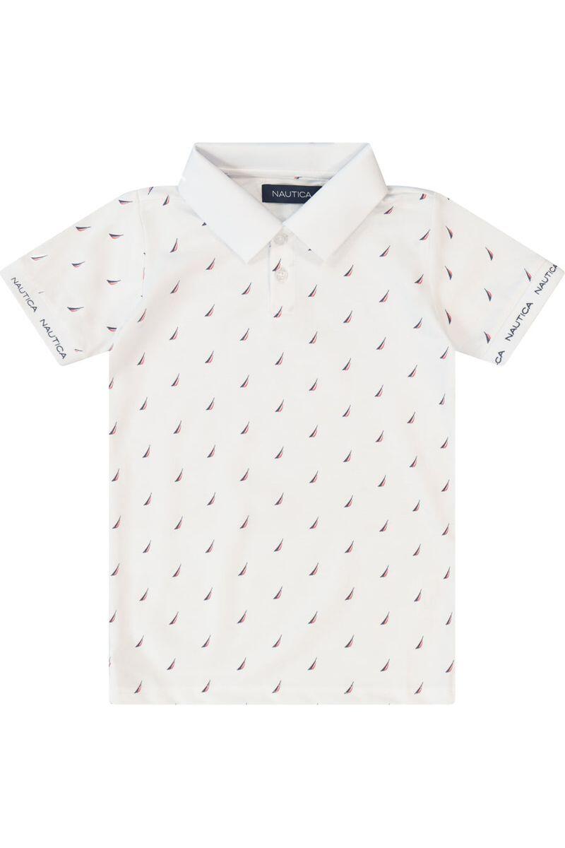 חולצת צווארון NAUTICA לוגו מלא לילדים WHITE / 2Y