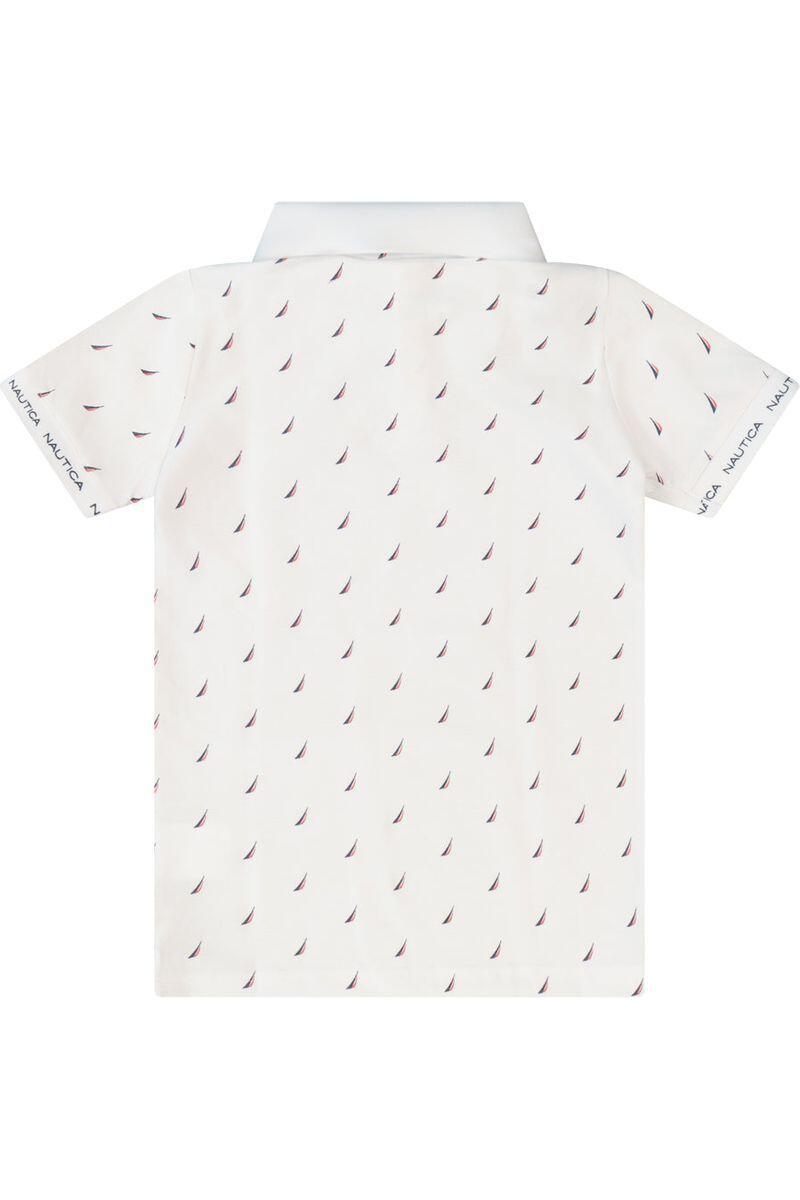 חולצת צווארון NAUTICA לוגו מלא לילדים WHITE / 2Y