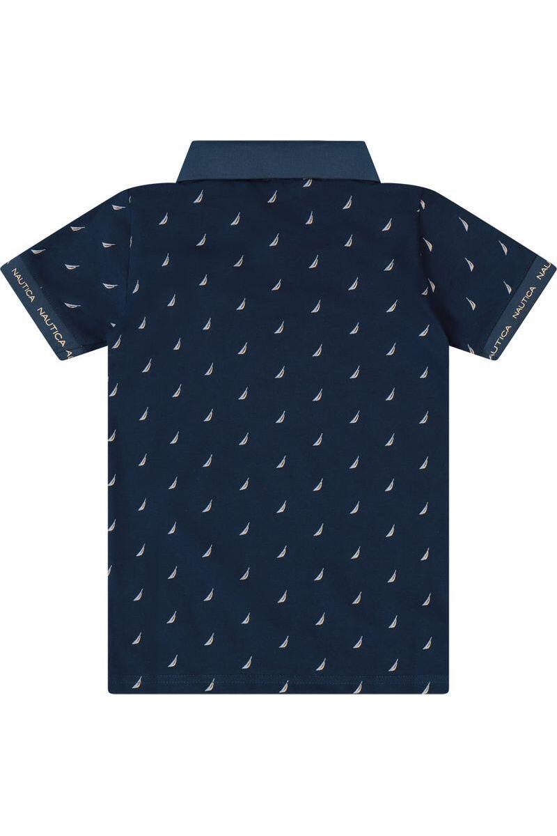 חולצת צווארון NAUTICA לוגו מלא לילדים BLUE / 2Y