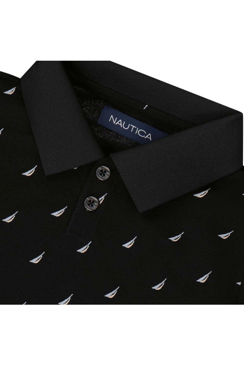 חולצת צווארון NAUTICA לוגו מלא לילדים BLACK / 2Y