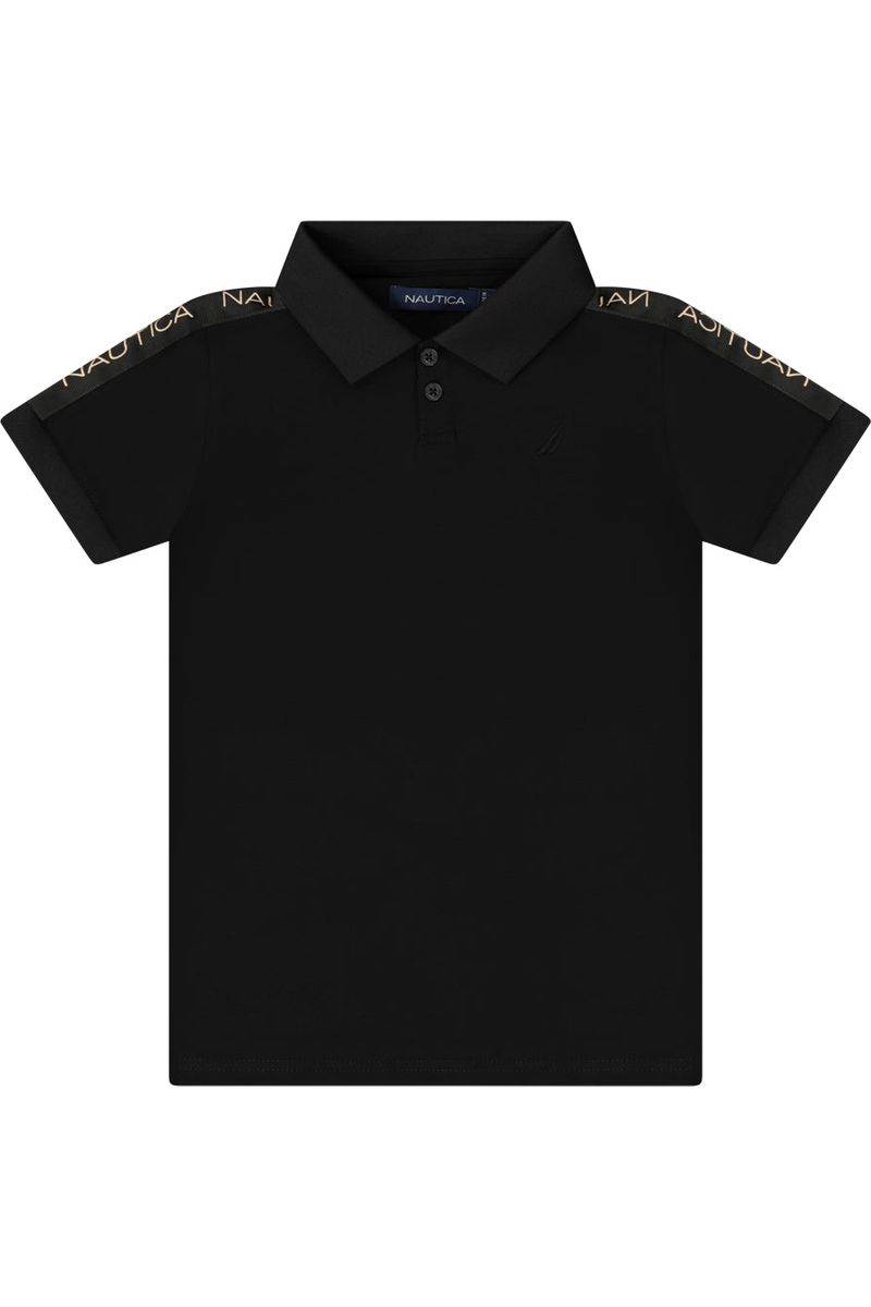 חולצת צווארון NAUTICA קלאסית לילדים BLACK / 2Y