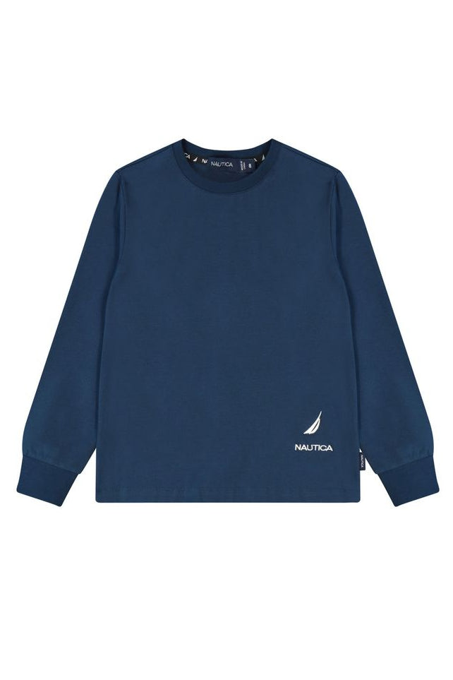 חולצת טישירט NAUTICA הדפס בגב לילדים BLUE / 2Y