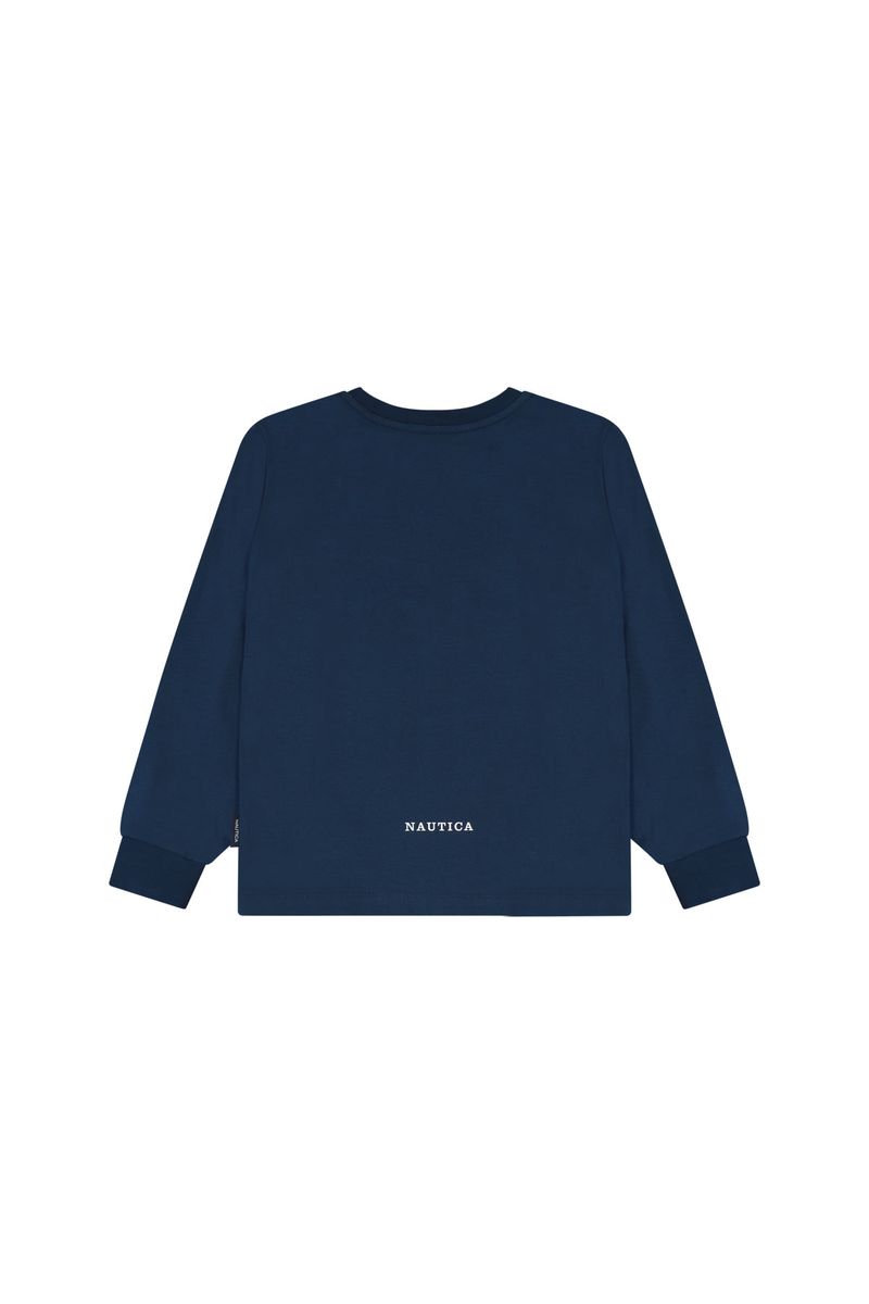 חולצת טישירט NAUTICA לוג N -83 לילדים BLUE / 2Y