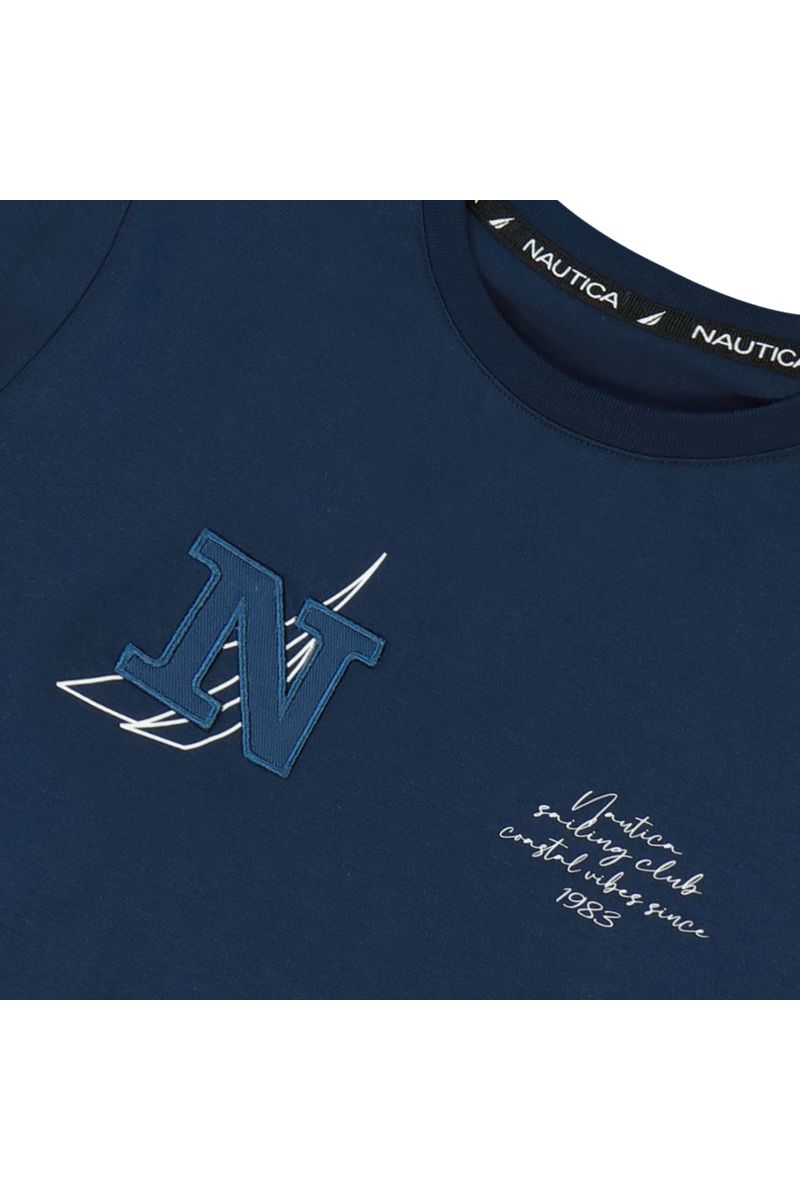 חולצת טישירט NAUTICA לוג N -83 לילדים BLUE / 2Y