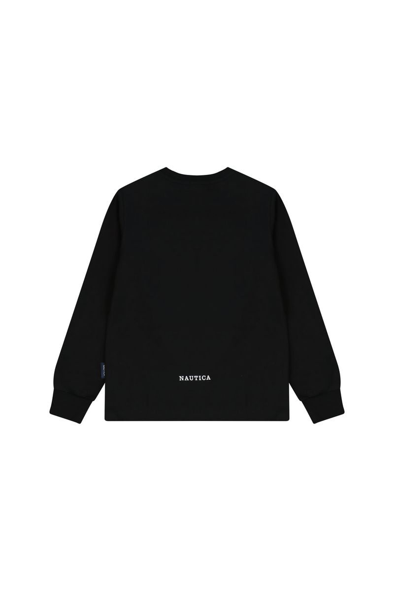 חולצת טישירט NAUTICA לוג N -83 לילדים BLACK / 2Y