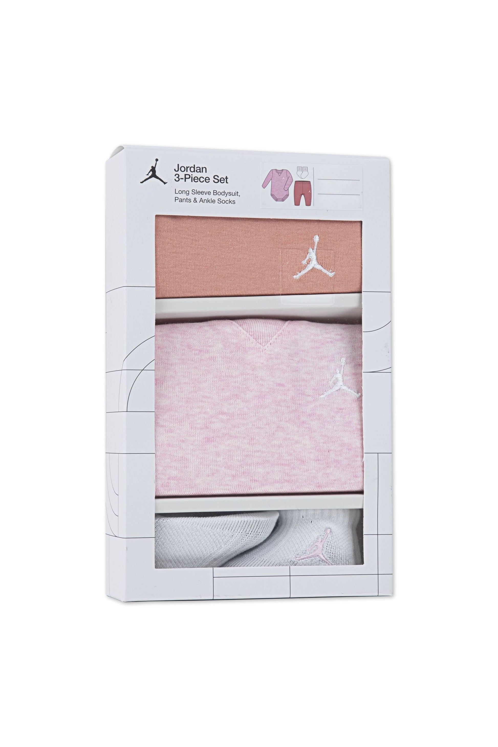 סט אוברול JORDEN לתינוקות עם מכנס תואם לתינוקות Pink / 06M