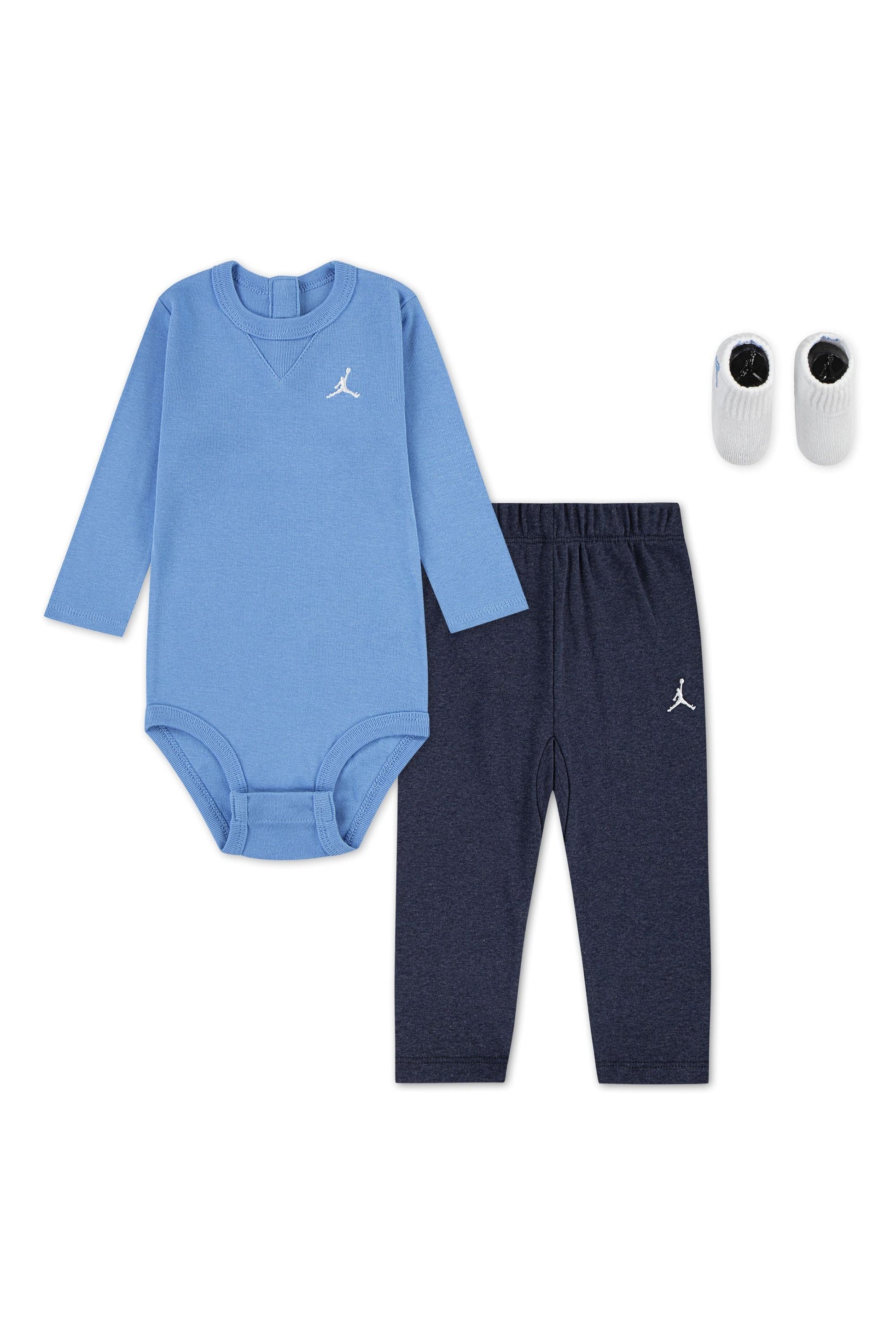 סט אוברול JORDEN לתינוקות עם מכנס תואם לתינוקות BLUE / 06M