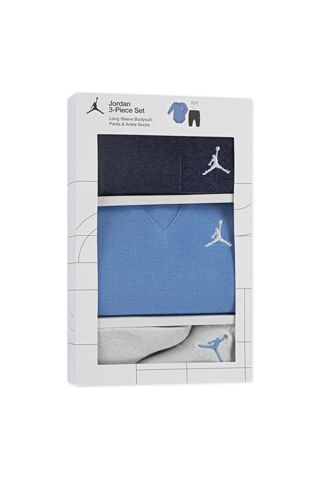 סט אוברול JORDEN לתינוקות עם מכנס תואם לתינוקות BLUE / 06M