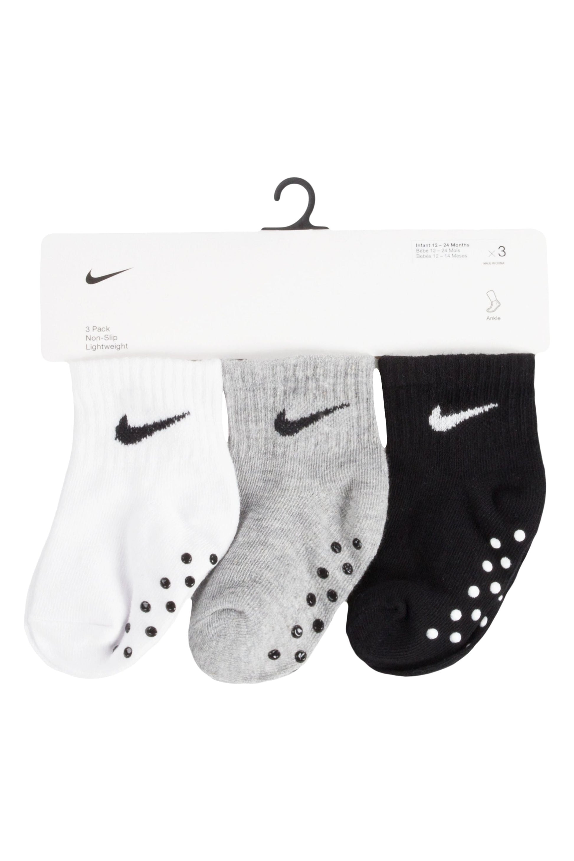 שלושה זוגות גרבי קרסול NIKE לילדים White / 23-26